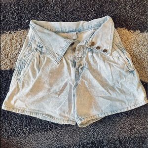 Express Button- Up Jean Shorts